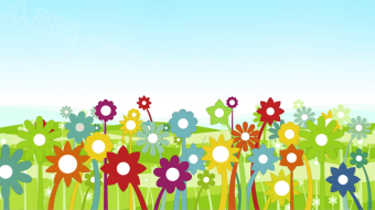 卡通鲜花欢乐儿童花园背景视频素材-众图网