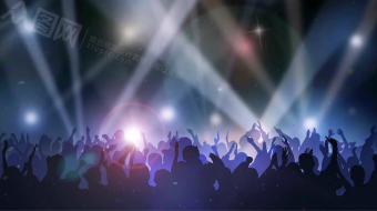 动感绚丽灯光人物剪影夜店DJ背景视频素材-众图网