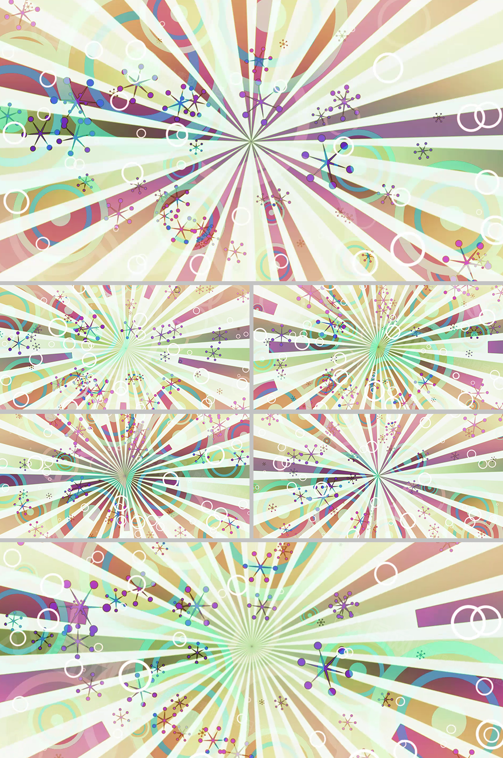 卡通风清新放射线闪耀出场背景视频素材