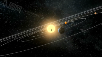 宇宙太阳系星球轨道动态视频素材-众图网