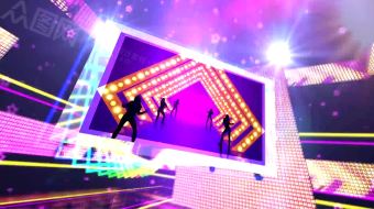 动感迷幻镭射光效舞台舞曲包装背景视频素材-众图网