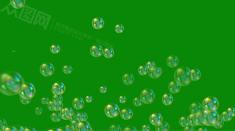 斑斓泡泡吹拂升空绿幕抠像视频素材-众图网