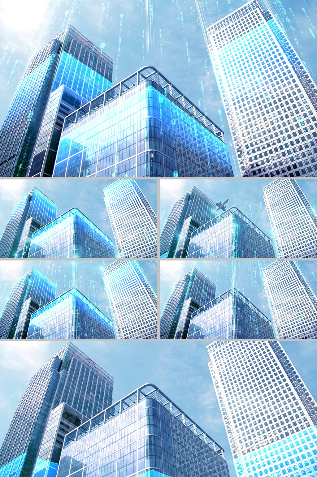 特效合成建筑数字科技大楼视频素材素材