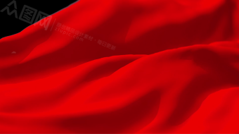 带通道红布旗帜飘动背景视频素材-众图网