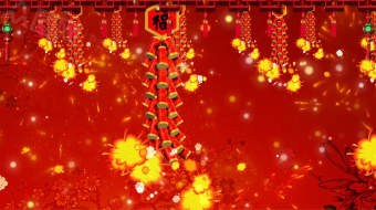 鞭炮声声过大年恭喜发财新年背景视频素材-众图网