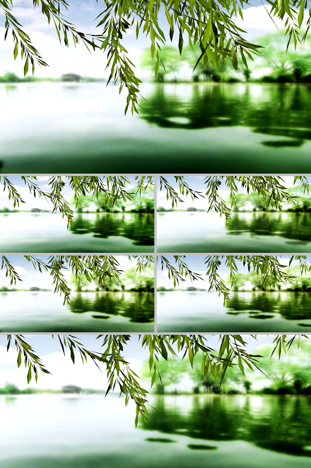 春風(fēng)又綠楊柳岸中國(guó)風(fēng)舞臺(tái)晚會(huì)背景視頻素材素材