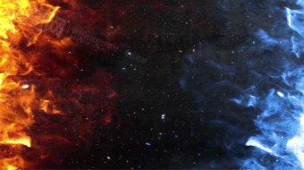 震撼史诗级冰火火焰燃烧背景视频素材-众图网