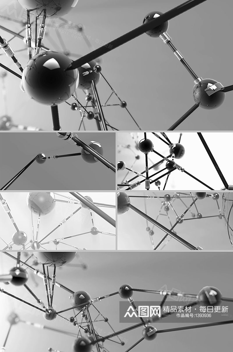 3D运动镜头探寻科学基因链元素视频素材素材