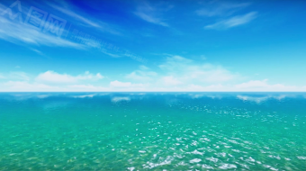 水天相接波光粼粼海洋视频素材-众图网