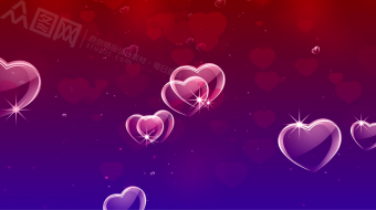 唯美梦幻玻璃心形婚礼背景视频素材-众图网