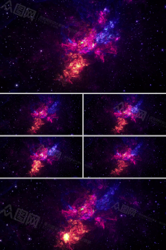 震唯美太空炫彩银河星云粒子视频素材