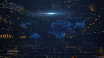 信息科技军事HUD科技界面展示视频素材-众图网