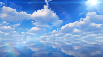 天空之镜海天一色唯美背景视频素材-众图网