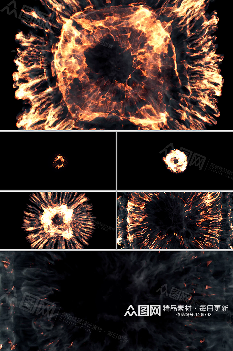 火焰粒子冲击爆炸特效视频素材素材