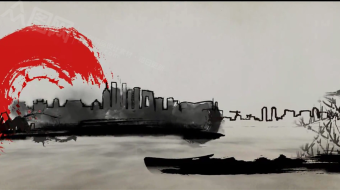 魅力中国水墨画卷LED背景视频素材-众图网