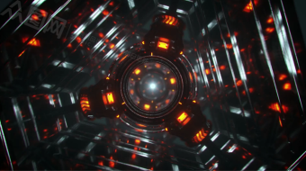 科技机械隧道电光闪烁炫酷背景视频素材-众图网