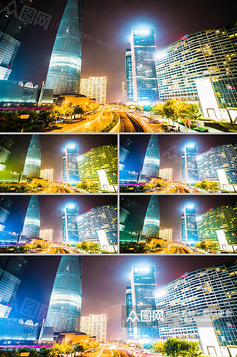 灯火阑珊美丽都市夜景实拍视频素材素材