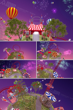 3D星球儿童乐园动画展示视频素材
