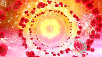 喜庆浪漫玫瑰烟火舞台背景视频素材-众图网