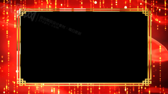 大气金色党政粒子年会边框视频素材-众图网