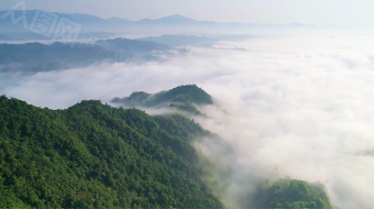 航拍山岭烟波云海美丽景色风景视频素材 风景视频-众图网