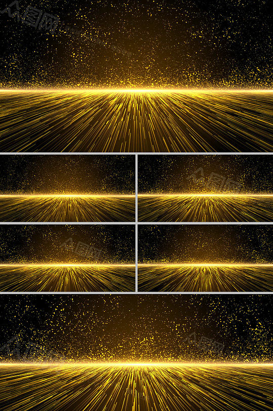 图品汇大气金色光线汇聚粒子升空年会背景视频素材-众图网