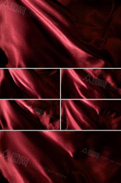 暗红色纹理质感幕布随风浮动党政视频素材