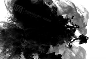 超黑水墨流体横向涌出转场遮罩视频素材-众图网