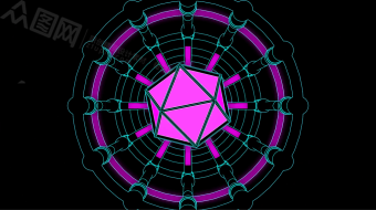 动感几何元素形变舞台背景视频素材-众图网