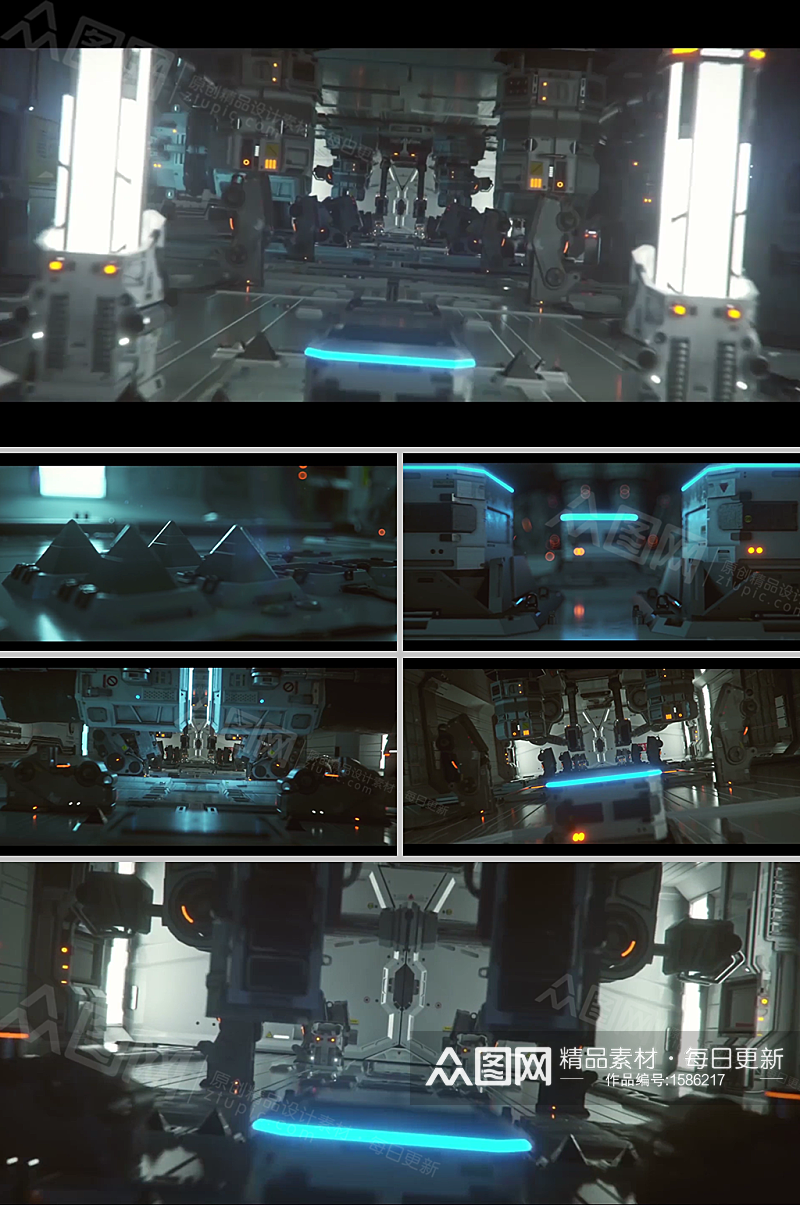 机械舱穿越动感DJ科技背景视频素材素材