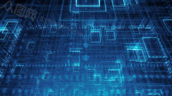 科技空间阵列粒子穿梭动态背景视频素材-众图网