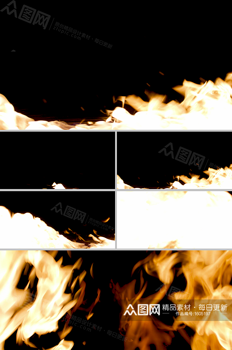 大型火焰漫屏略过火焰转场视频素材素材