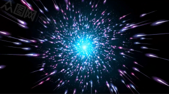 绚丽粒子爆发放射舞台动态背景视频素材-众图网