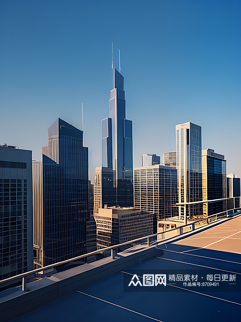 AI数字艺术摄影风现代高楼大厦素材