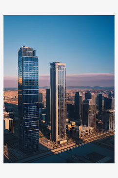 AI数字艺术摄影风现代高楼大厦