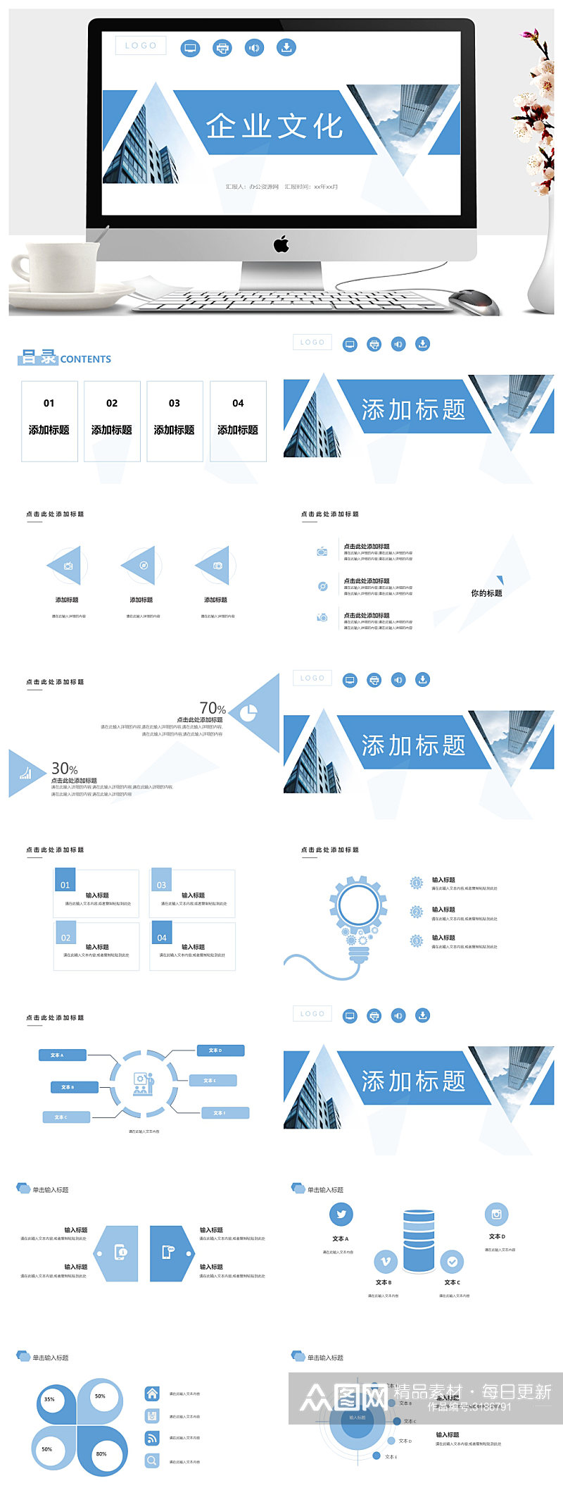 企业文化形象团队精神培养培训PPT素材