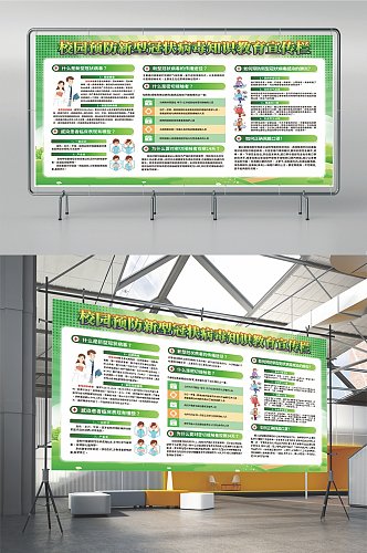 新冠疫情防控宣传标语知识点海报展板