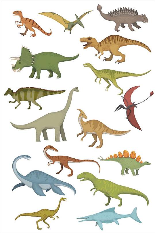 矢量恐龙免扣素材