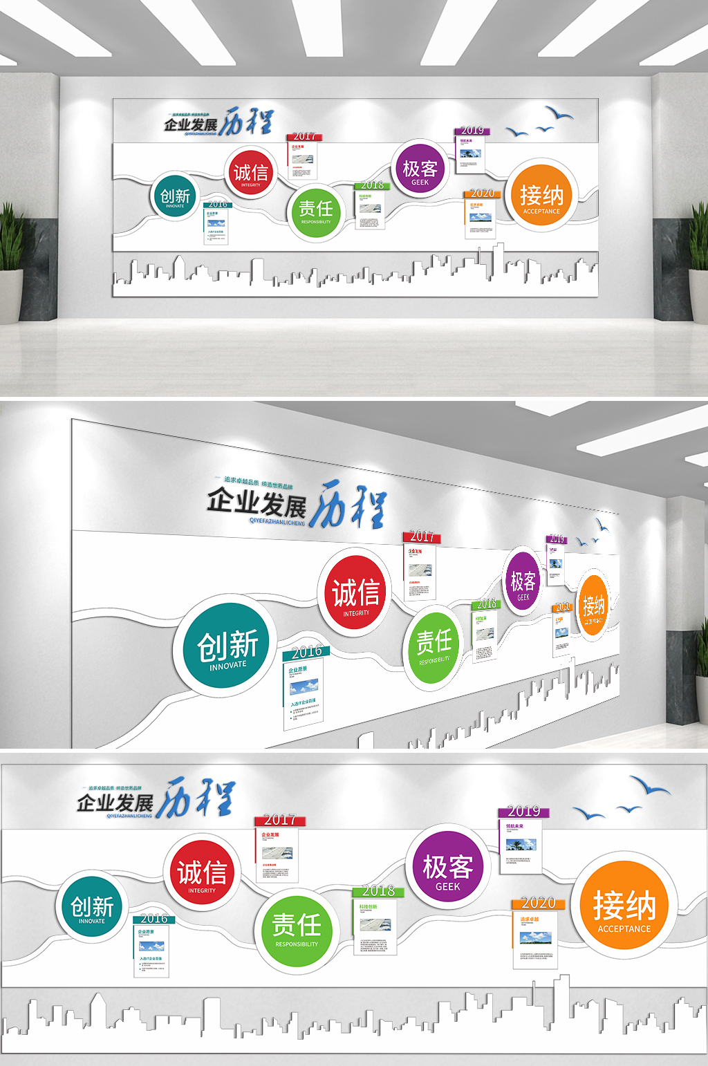 企业发展历程企业文化墙素材