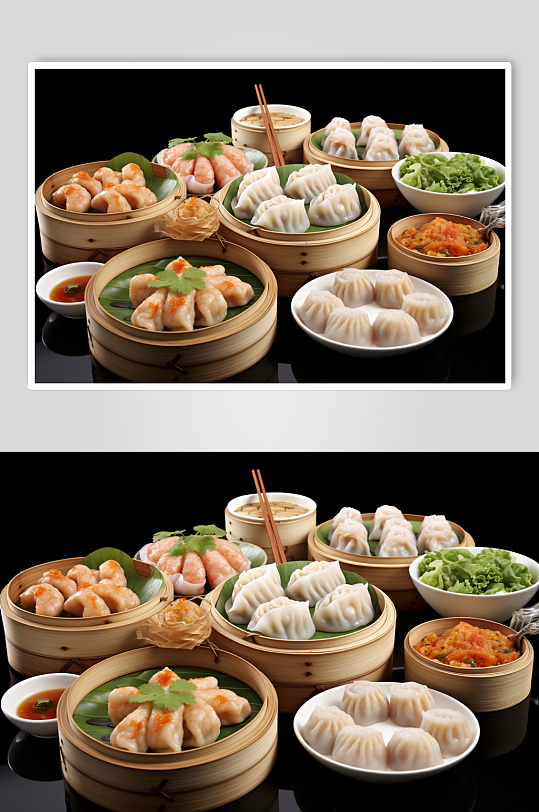 数字艺术美食静物广式早茶餐饮-众图网