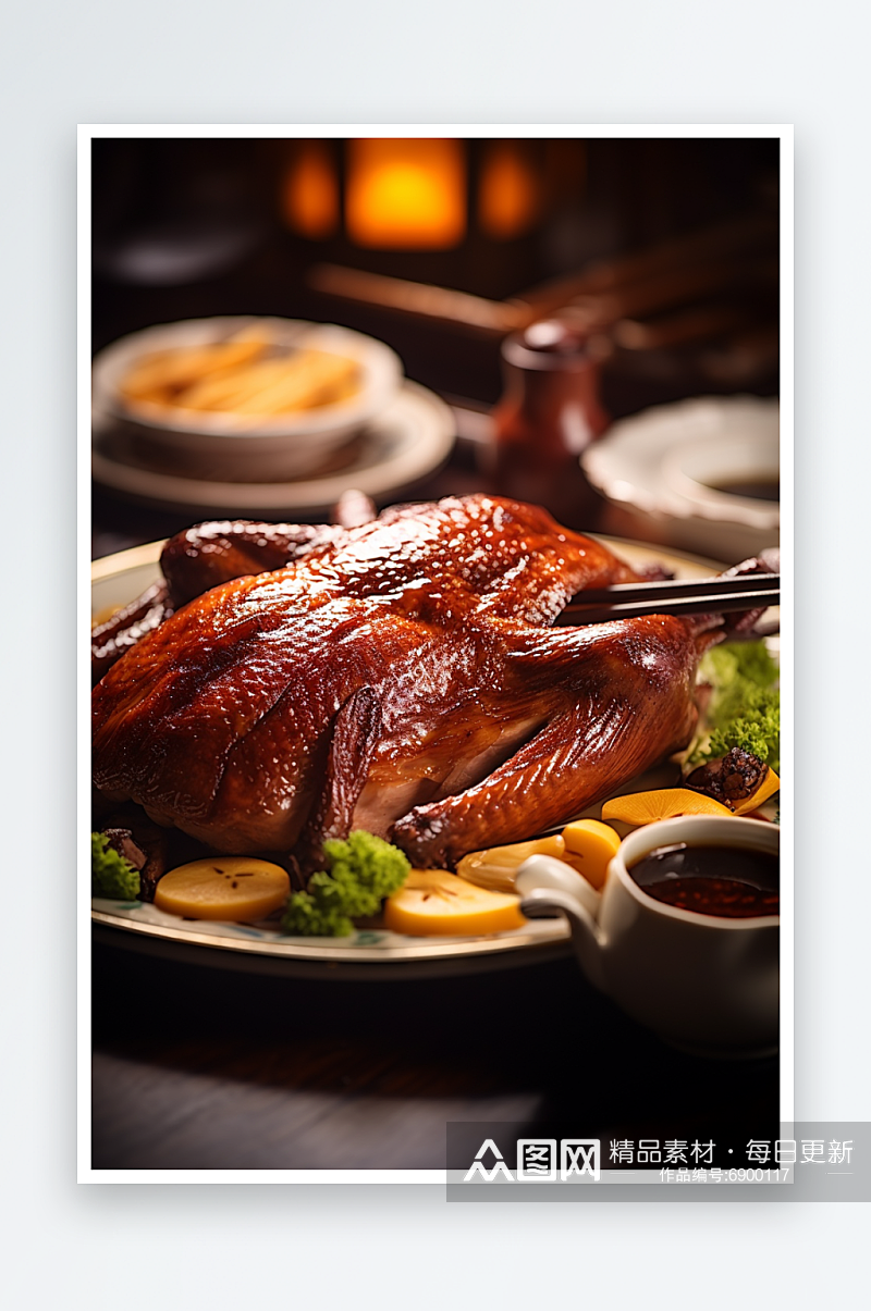 餐饮美食北京烤鸭摄影图素材