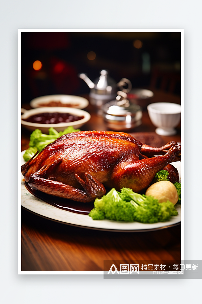餐饮美食北京烤鸭摄影图素材