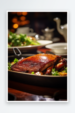 餐饮美食北京烤鸭摄影图