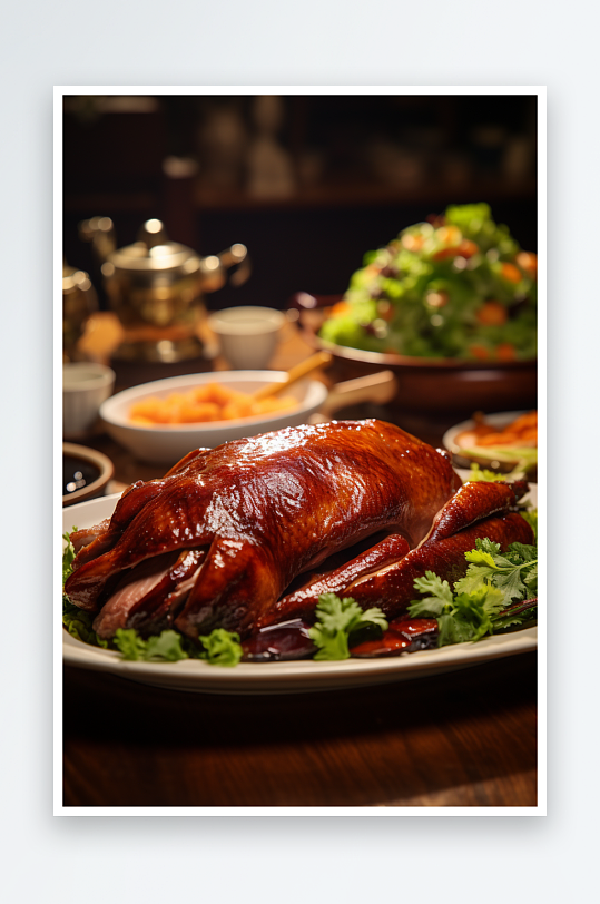 餐饮美食北京烤鸭摄影图