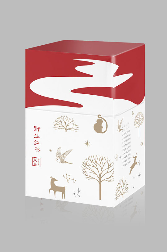 国潮风格红茶包装盒