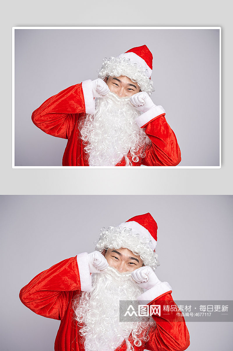圣诞节可爱圣诞老人人物摄影图素材