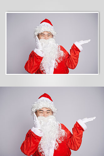 圣诞节可爱微笑圣诞老人人物摄影图