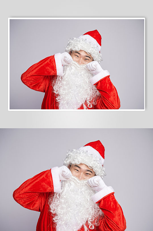 圣诞节可爱圣诞老人人物摄影图