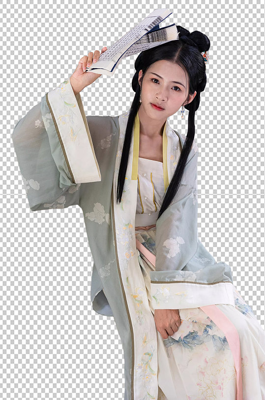 古代书童书房书法人物插画立即下载立即下载宋制汉服女性人物手拿昙花