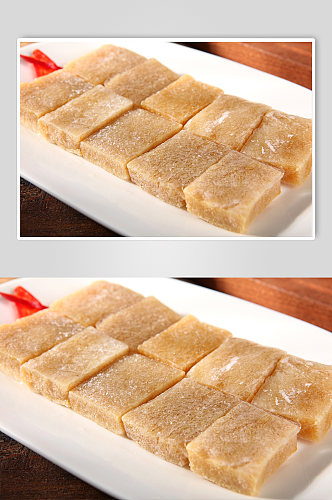 北方小圆豆冻豆腐火锅美食菜品摄影图片